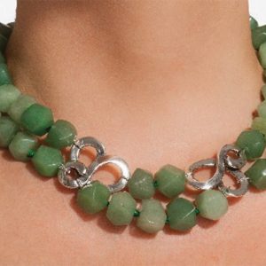 45cm double strand gemstone necklace