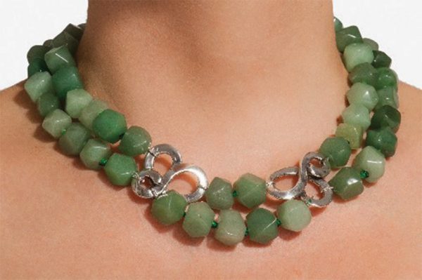 45cm double strand gemstone necklace