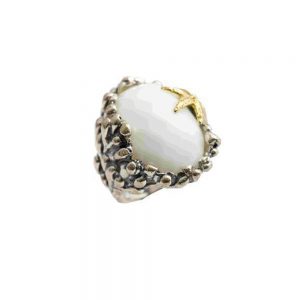 Anemone gemstone ring