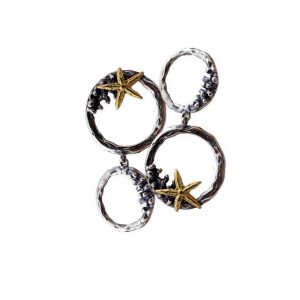 3 circle anemone earrings